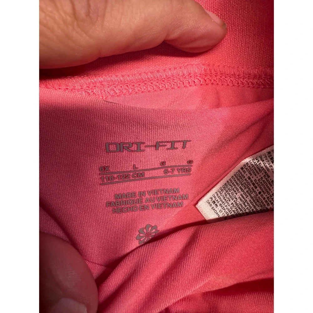 Nike Kids Dri-FIT Pink Ribbed Athletic Skirt Size 6X 6-7 Years